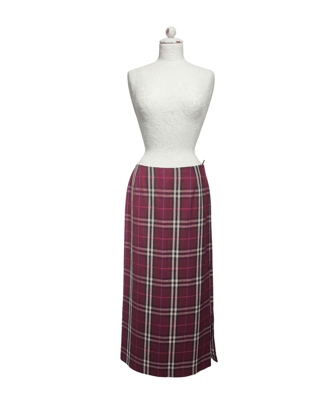 GONNA MIDI IN LANA TARTAN BURBERRY