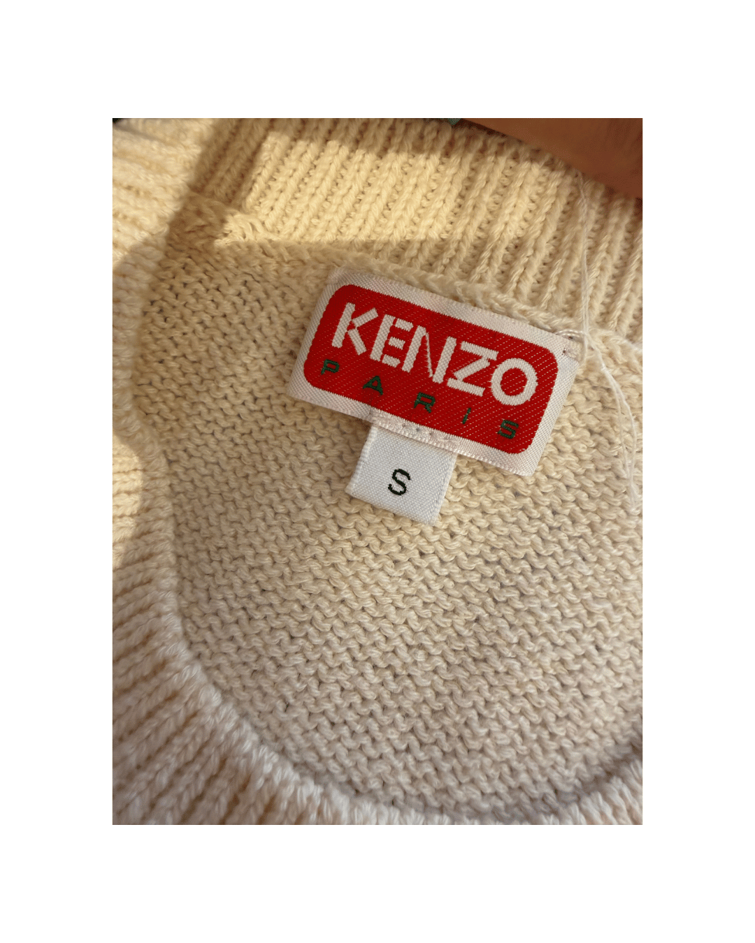 MAGLIONE KENZO PARIS BOKE FLOWER PANNA Tg S