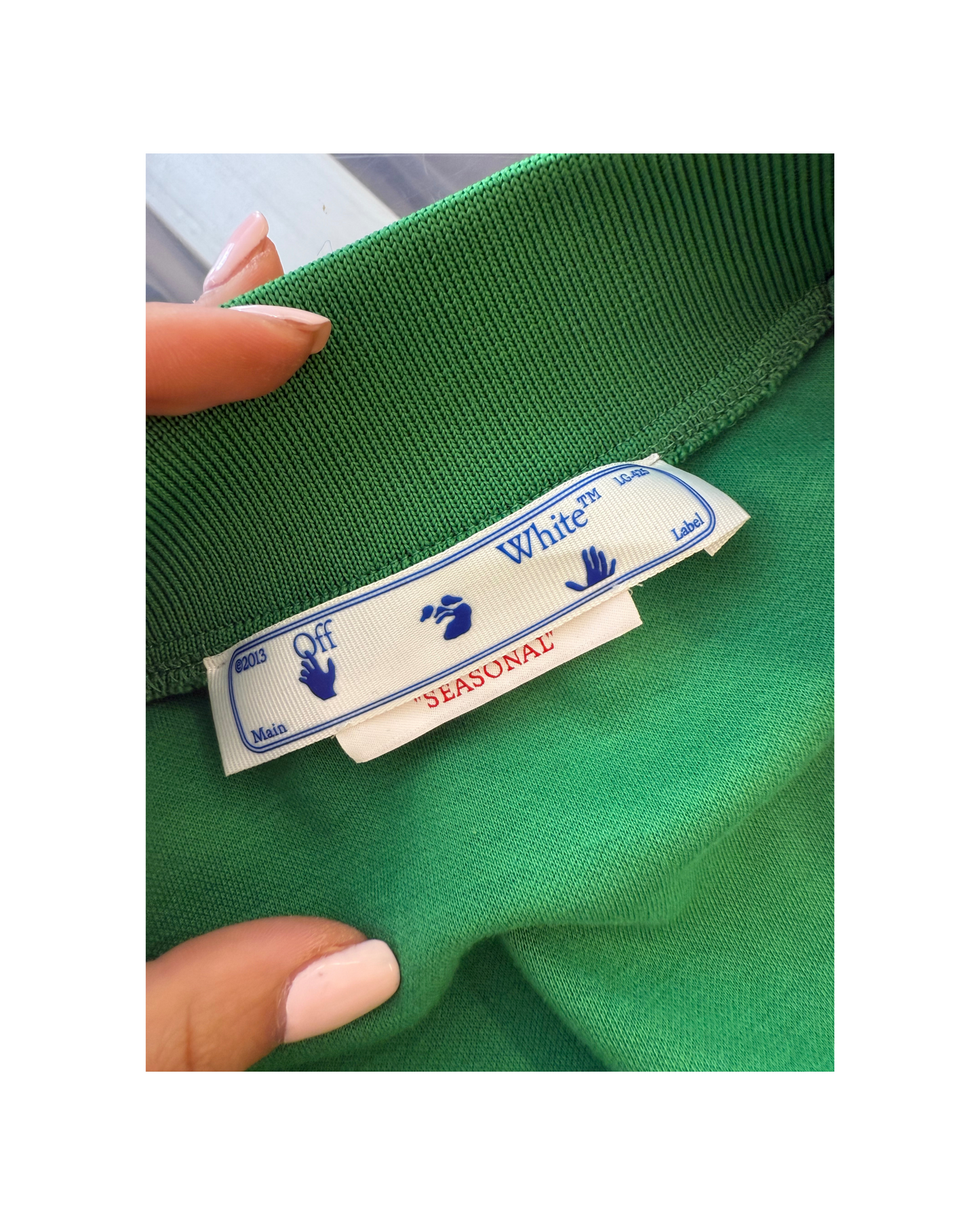 FELPA OFF WHITE VERDE UOMO