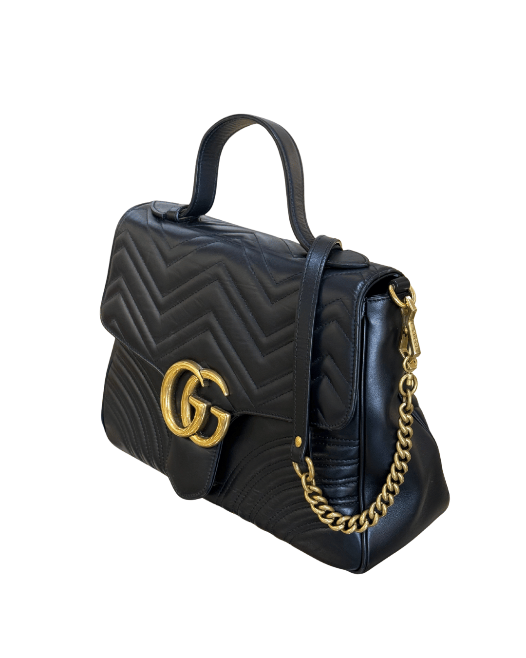 GUCCI MARMONT HANDLE BAG NERA