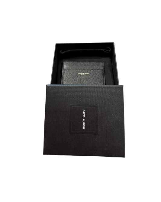 PORTACARTE NERO YSL GRAIN DE POUDRE