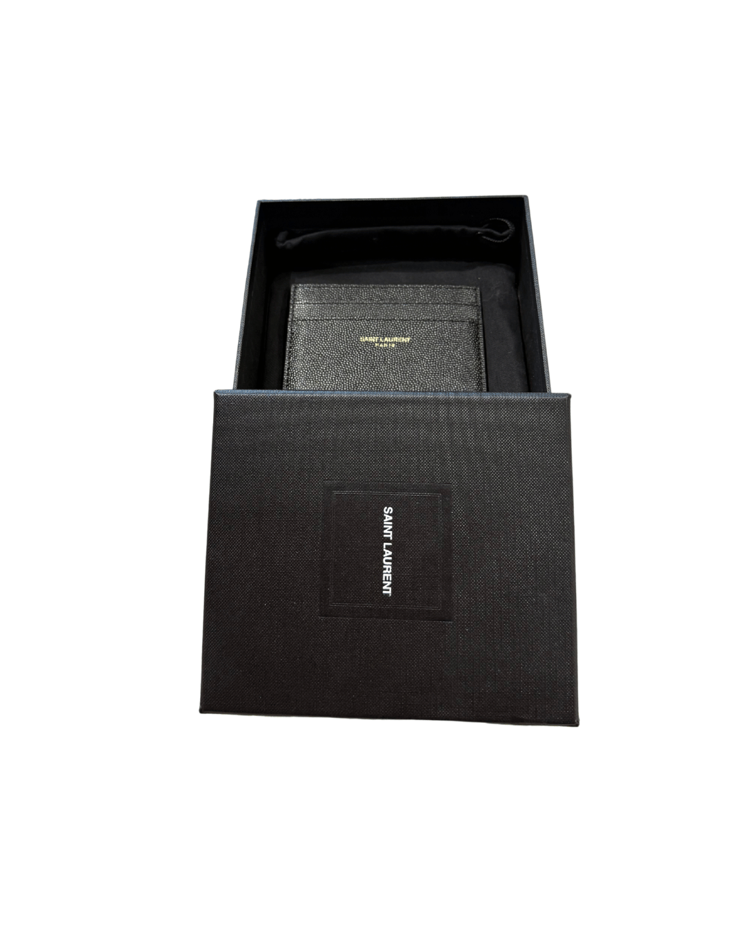 PORTACARTE NERO YSL GRAIN DE POUDRE