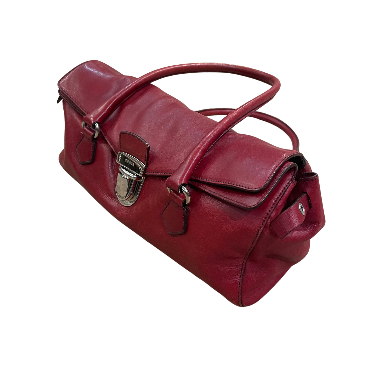 BAGUETTE PRADA VINTAGE ROSSA