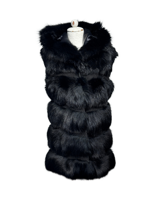 SMANICATO PELO VOLPE NERO