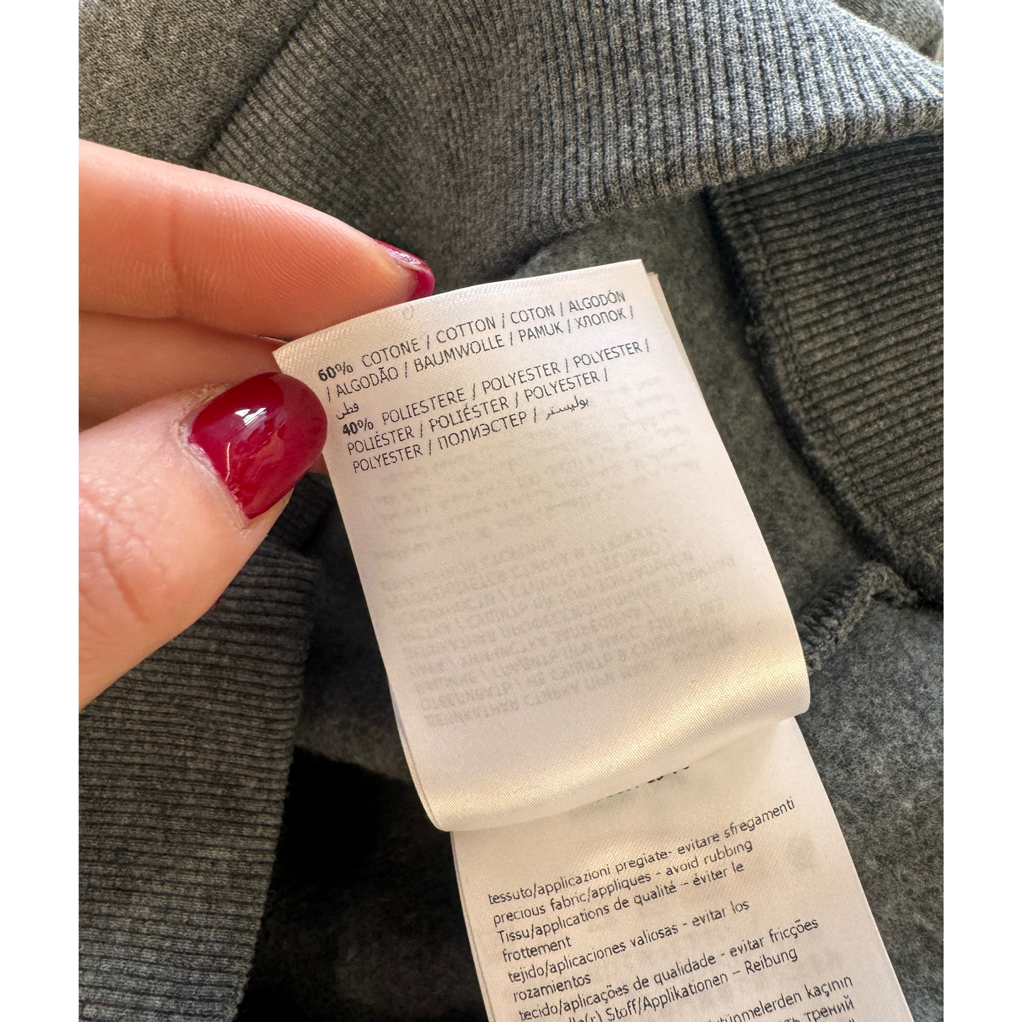 FELPA MONCLER GRIGIA