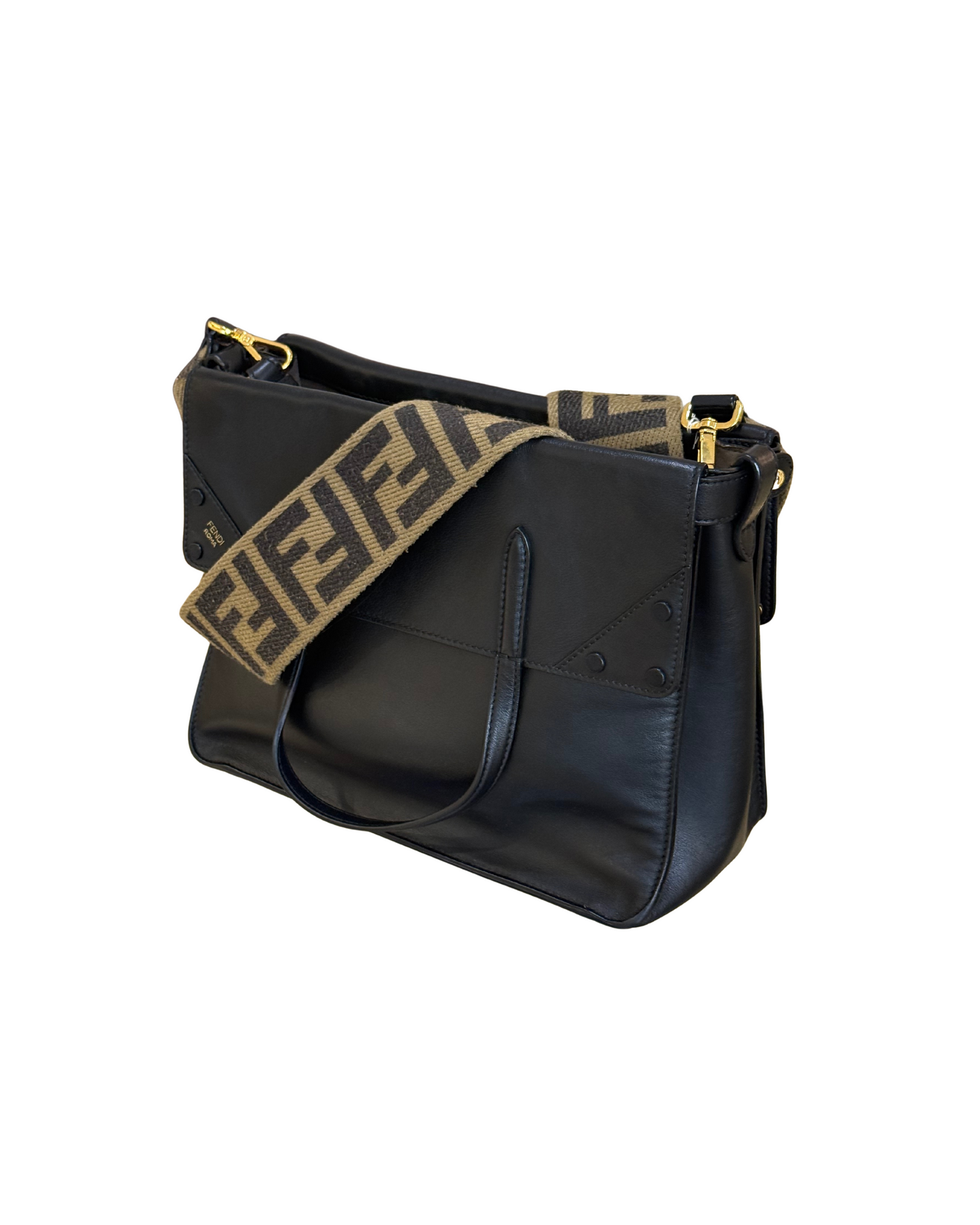 FENDI FLIP NERA DOPPIA TRACOLLA