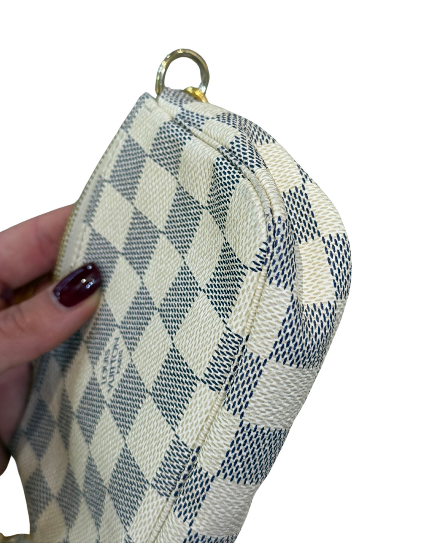 POCHETTE DAMIER AZUR ACCESSORISE