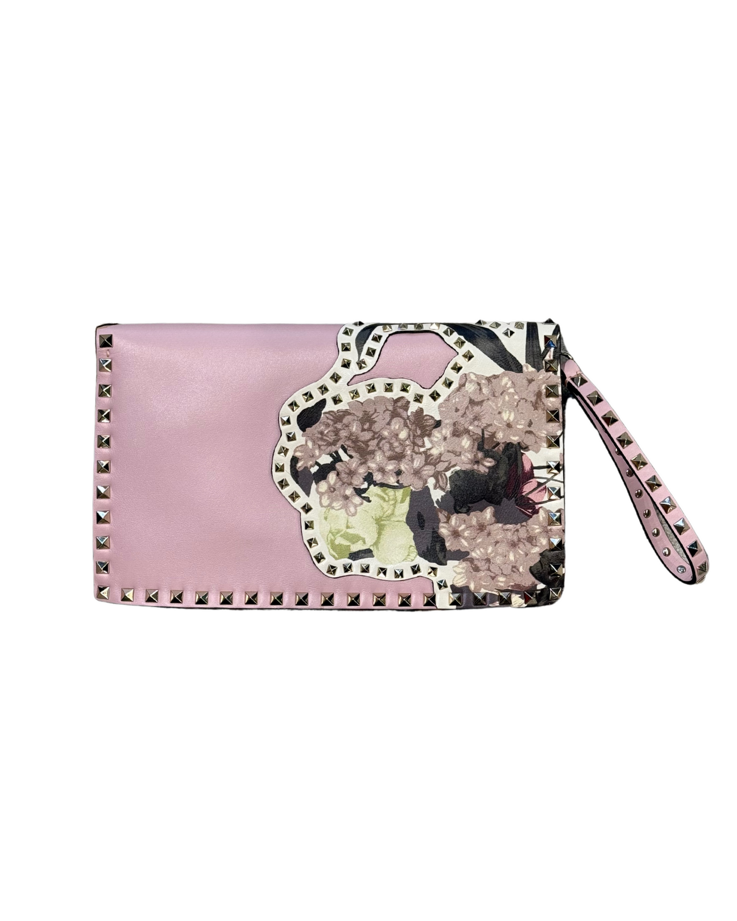 POCHETTE VALENTINO ROSA CON STAMPA FIORI