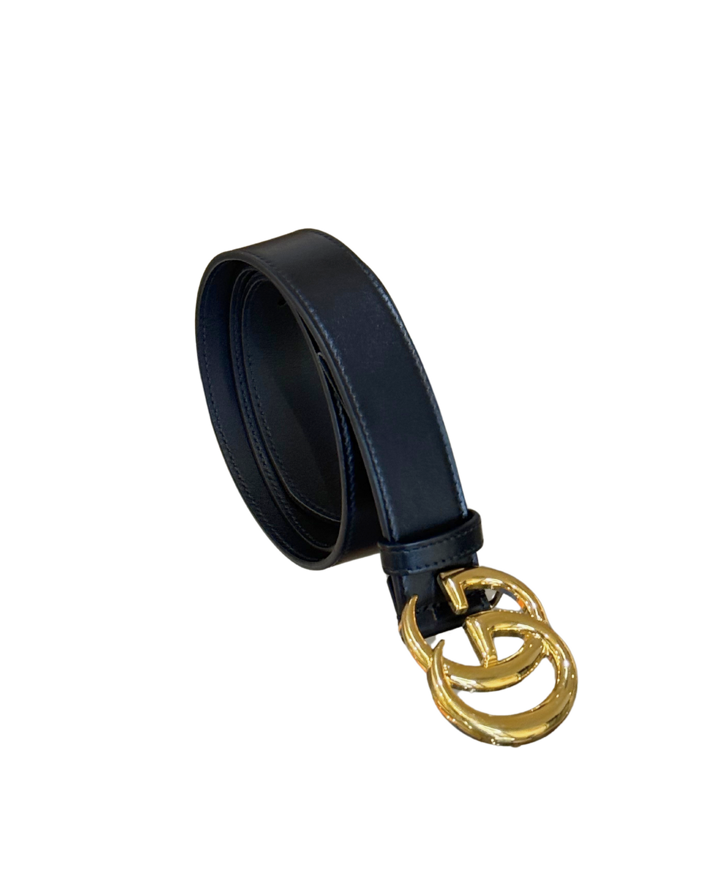 CINTURA GUCCI NERA HARDWARE ORO