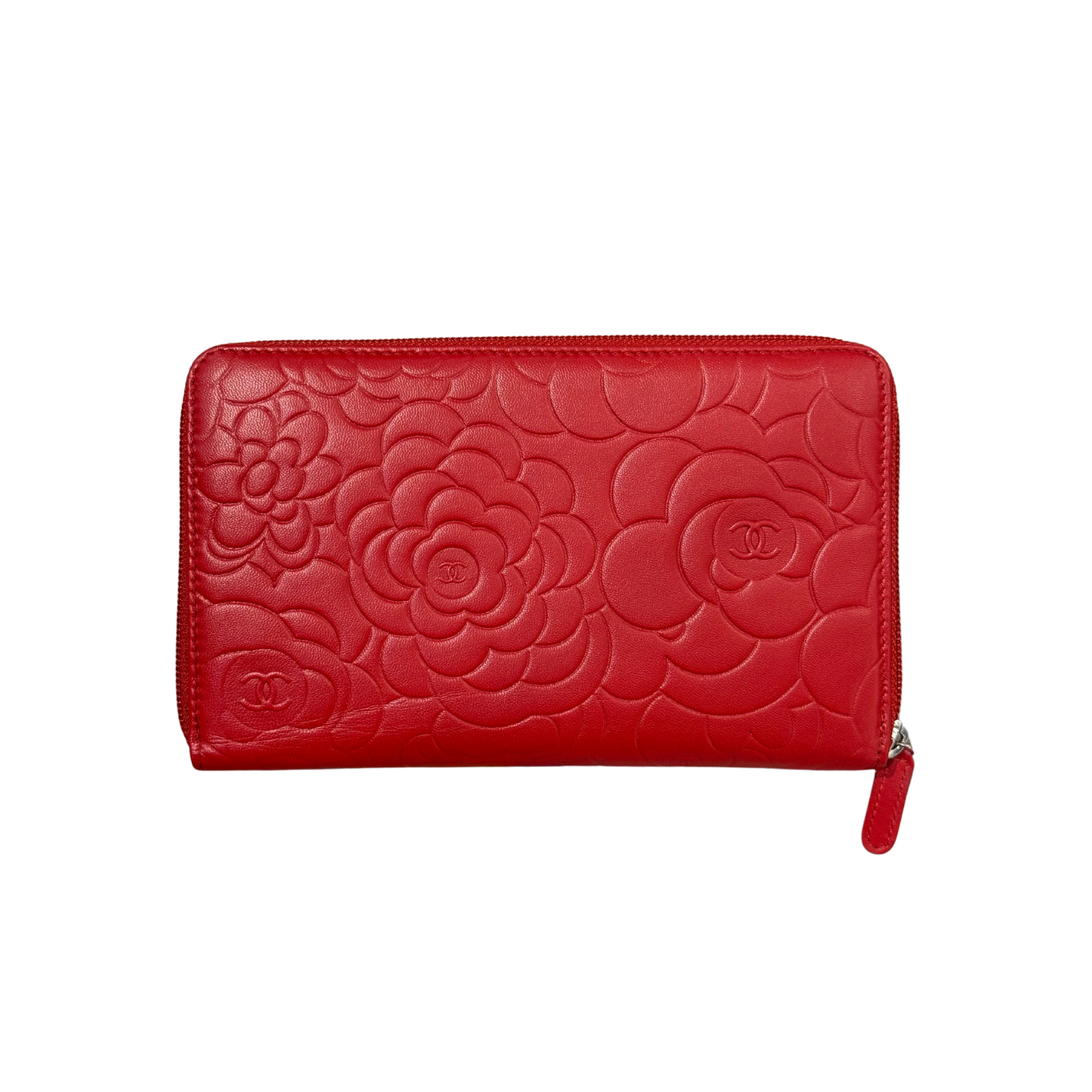 PORTAFOGLIO CHANEL CAMELIA ROSSO