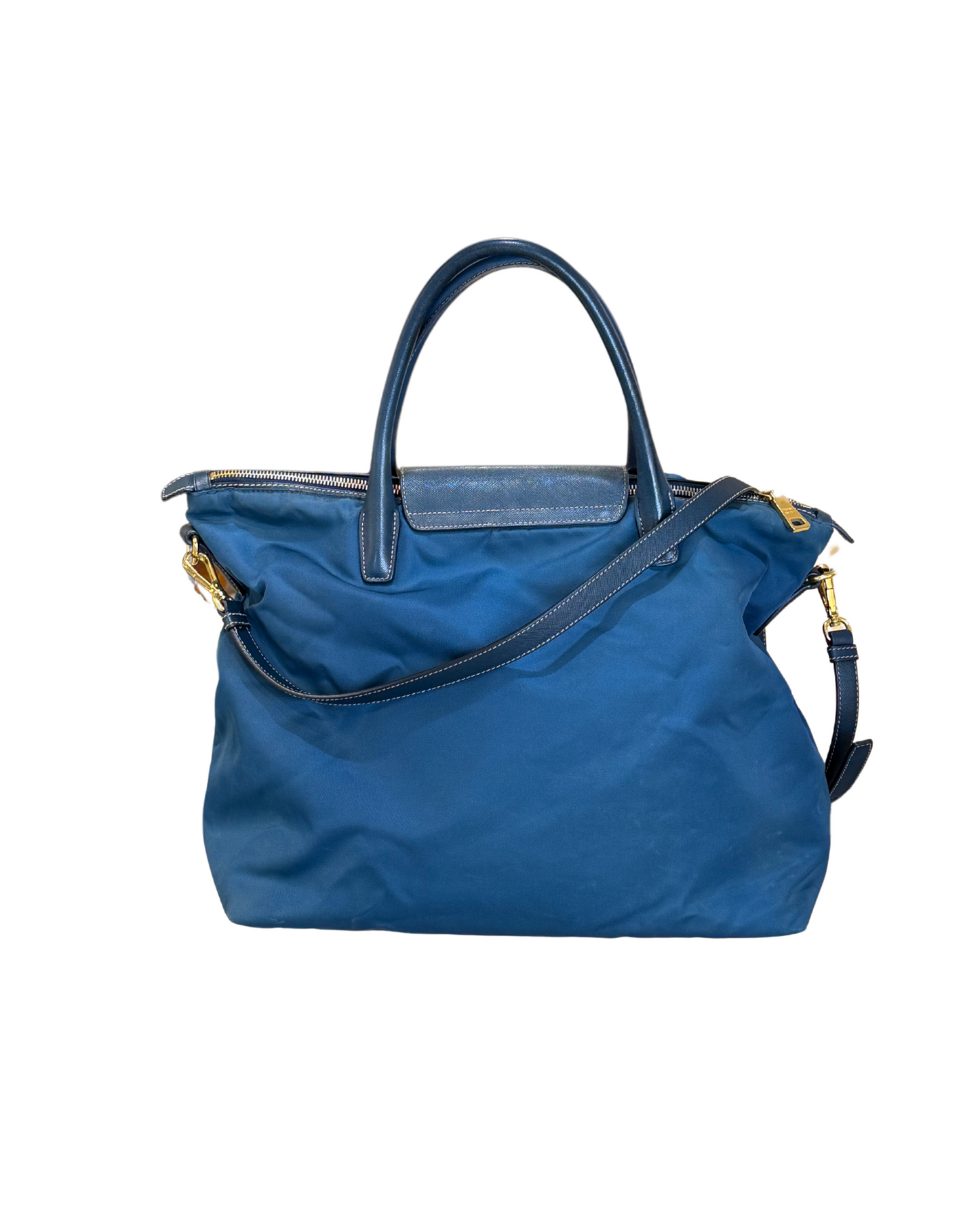 BORSA TESSUTO TECNICO PRADA BLU