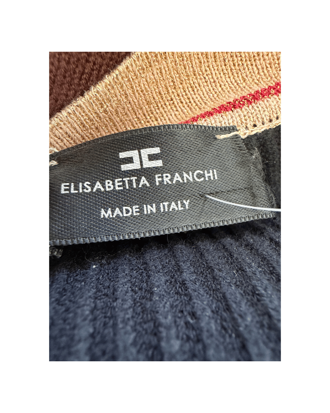 ABITO ELISABETTA FRANCHI IN MAGLIA NERO Tg 44