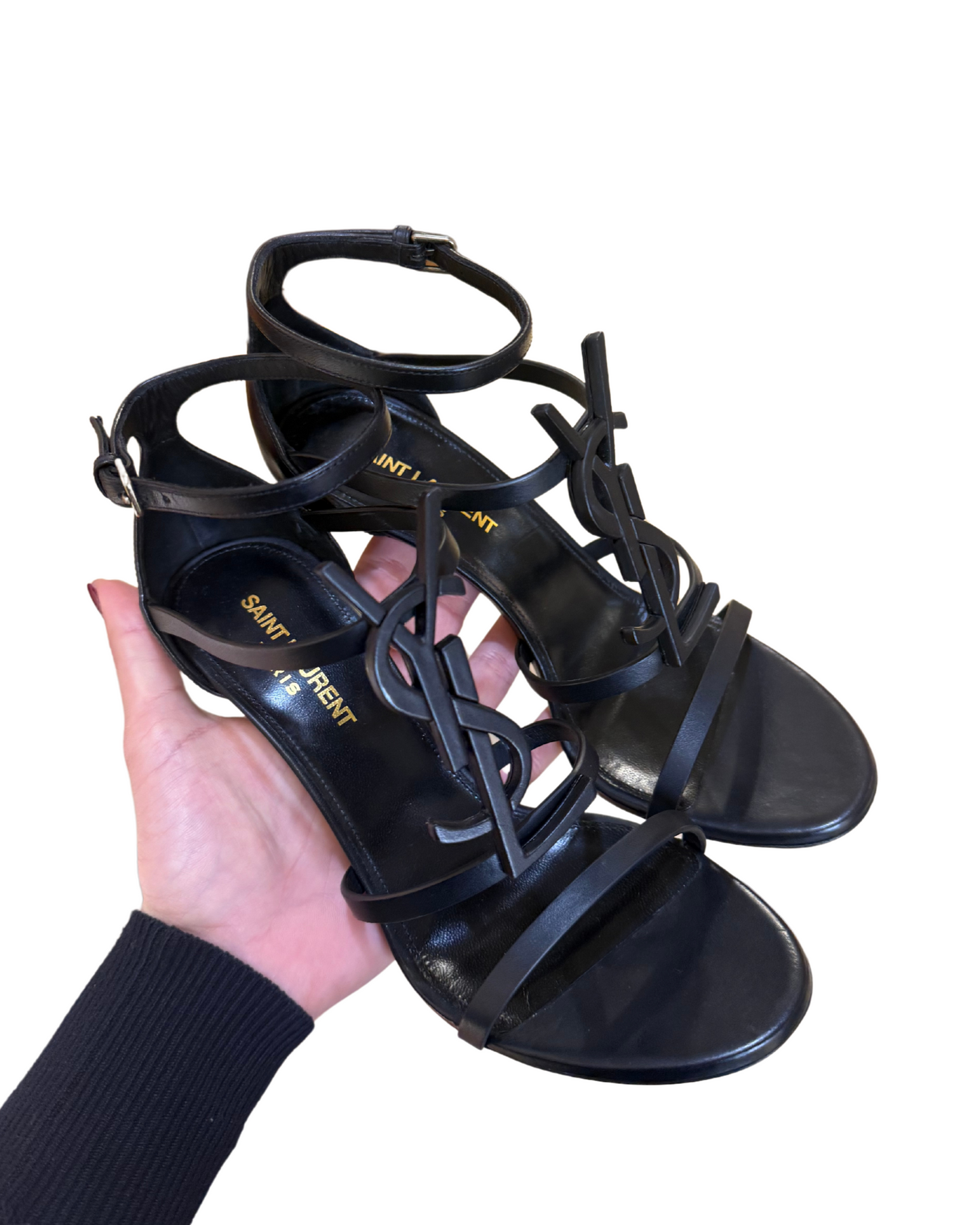 SANDALI CASSANDRA YSL NERI