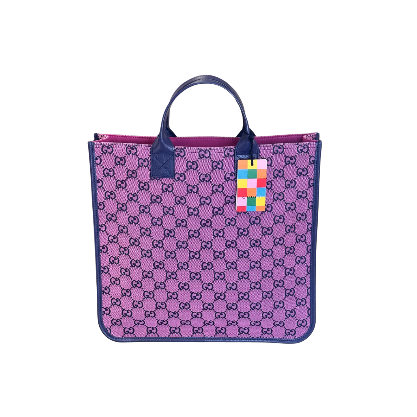 SHOPPER GUCCI MONOGRAM SFONDO ROSA