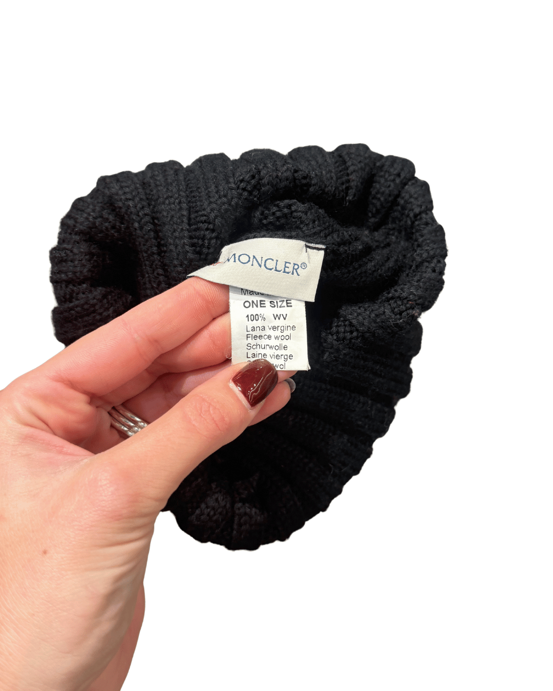 CUFFIA POMPOM MONCLER NERA