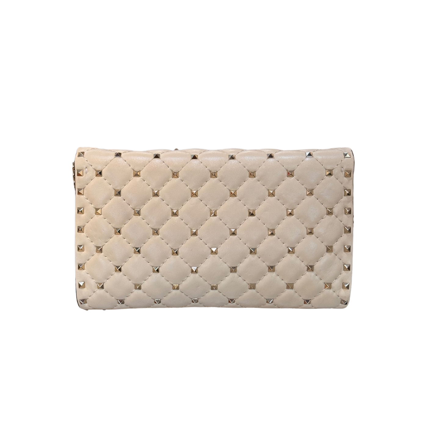POCHETTE SPIKE VALENTINO BURRO