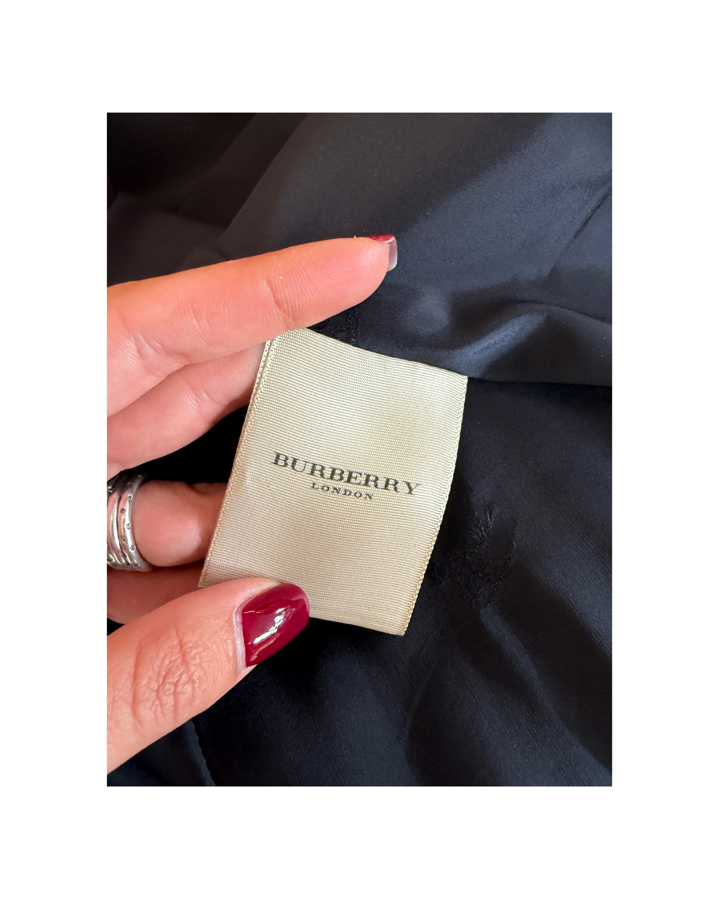 GIACCA BURBERRY LANA BLU NAVY
