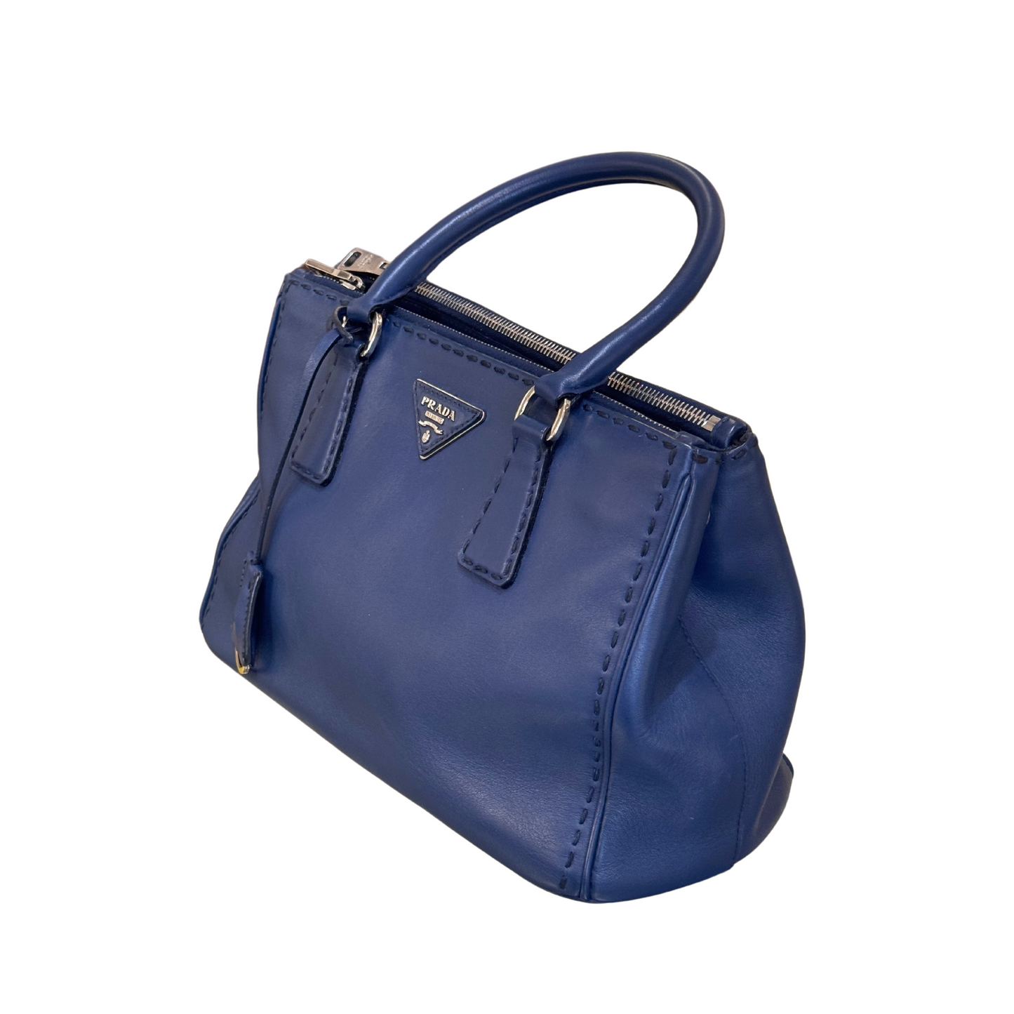 BORSA DI PRADA PELLE LISCIA BLU
