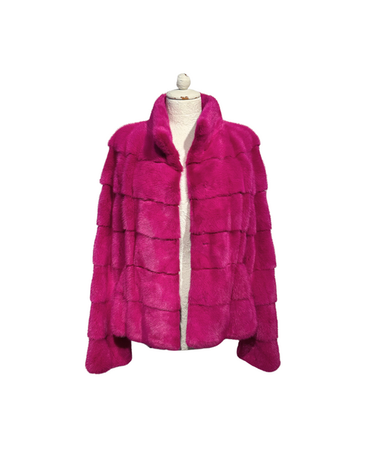 PELLICCIA VISONE FUCSIA