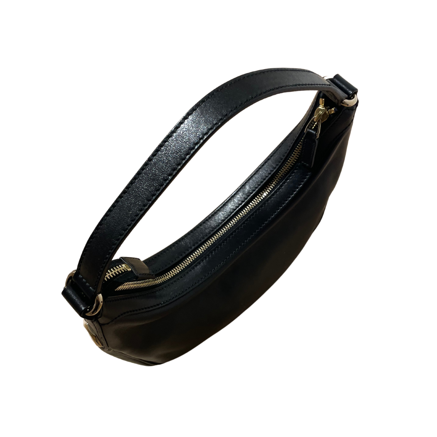 MEZZALUNA GUCCI PELLE NERA