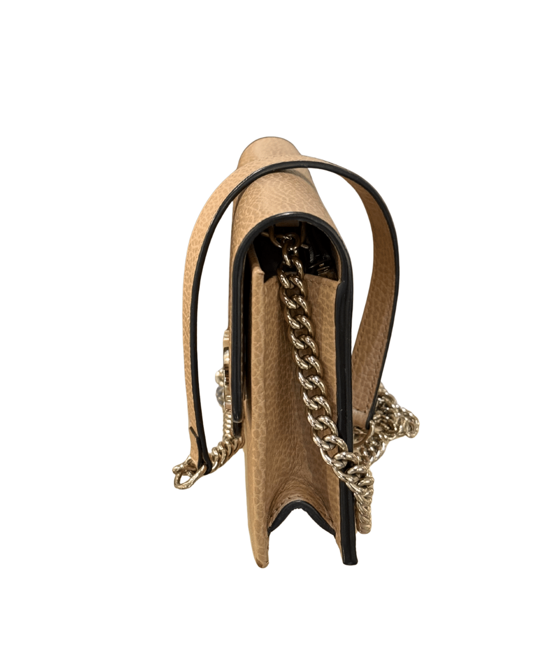 GUCCI SOHO WALLET ON CHAIN BEIGE