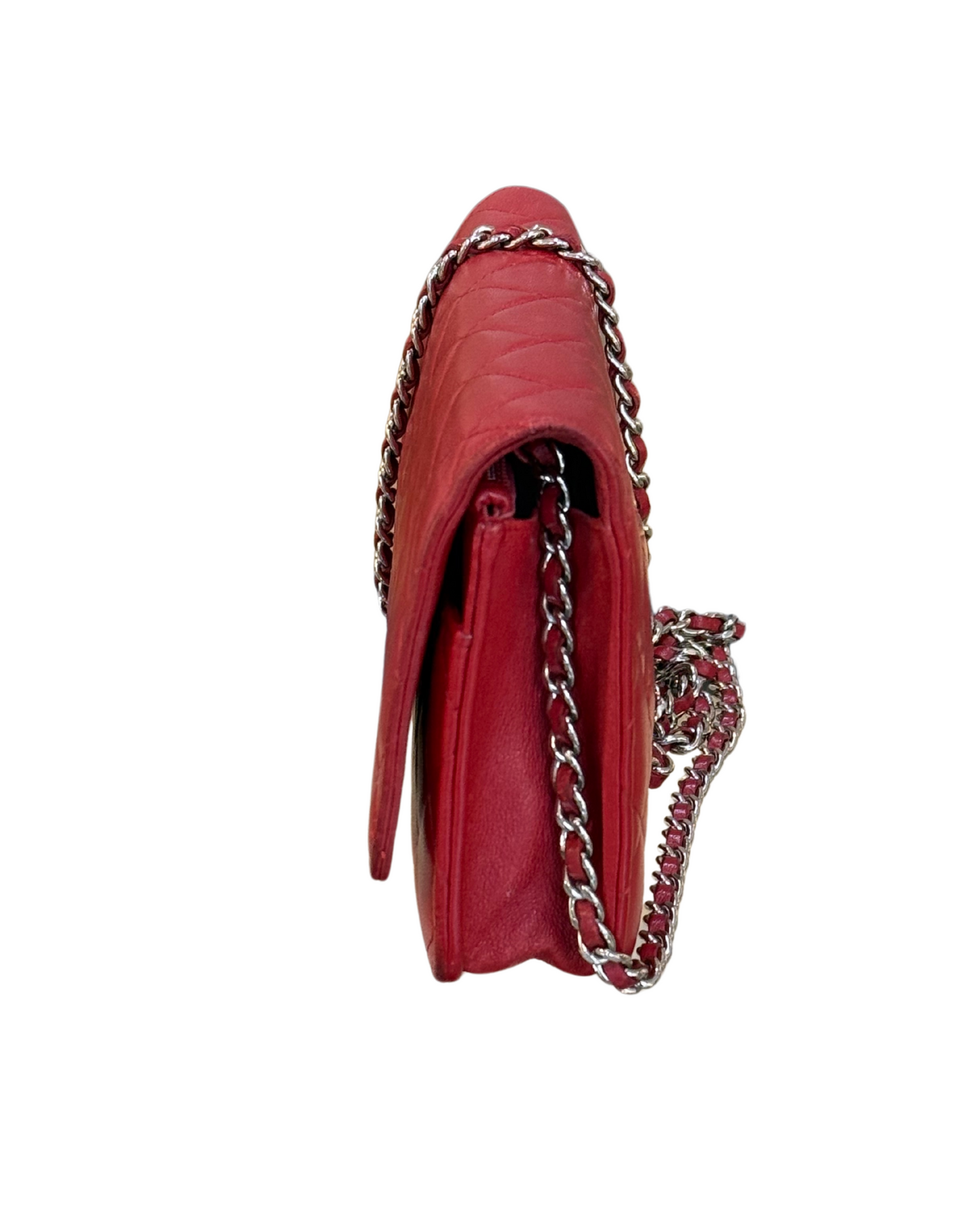 WALLET ON CHAIN CHANEL ROSSA