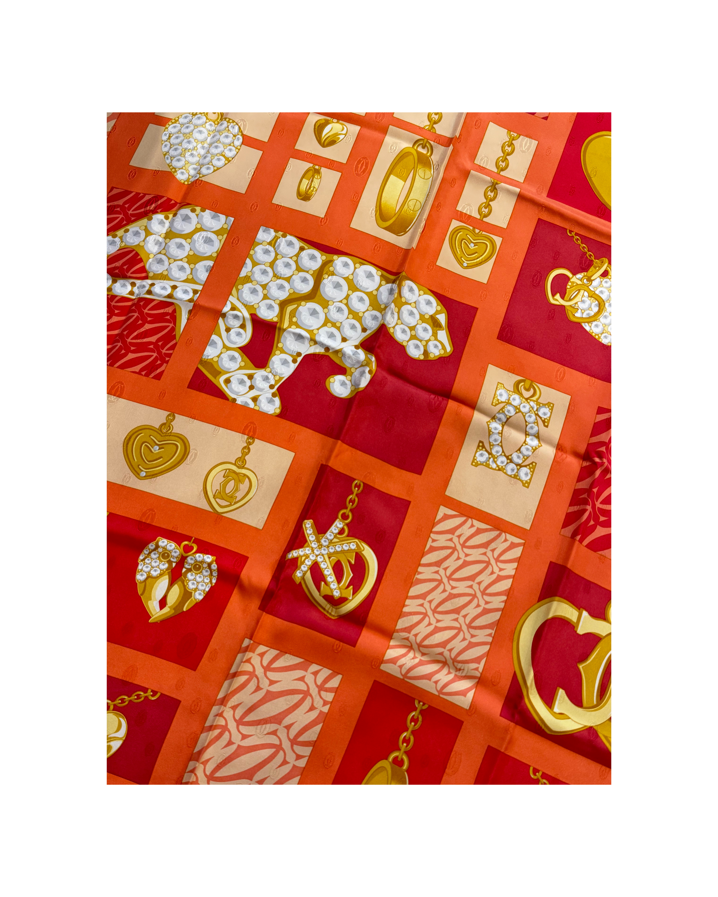 FOULARD CARTIER - MOTIVO GIOIELLI E PANTERA