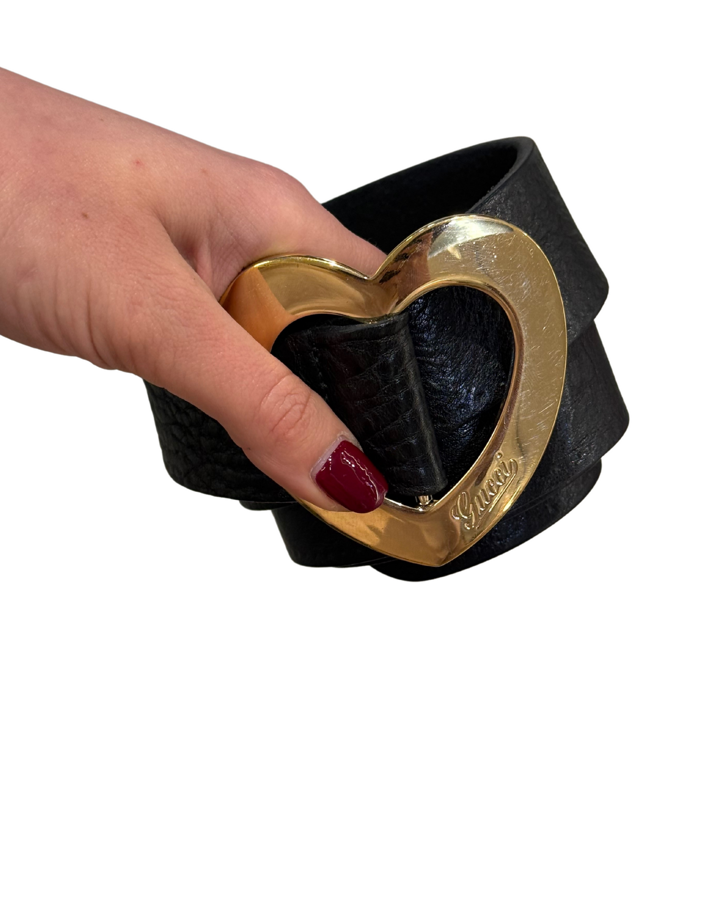 CINTURA GUCCI HARDWARE FORMA DI CUORE