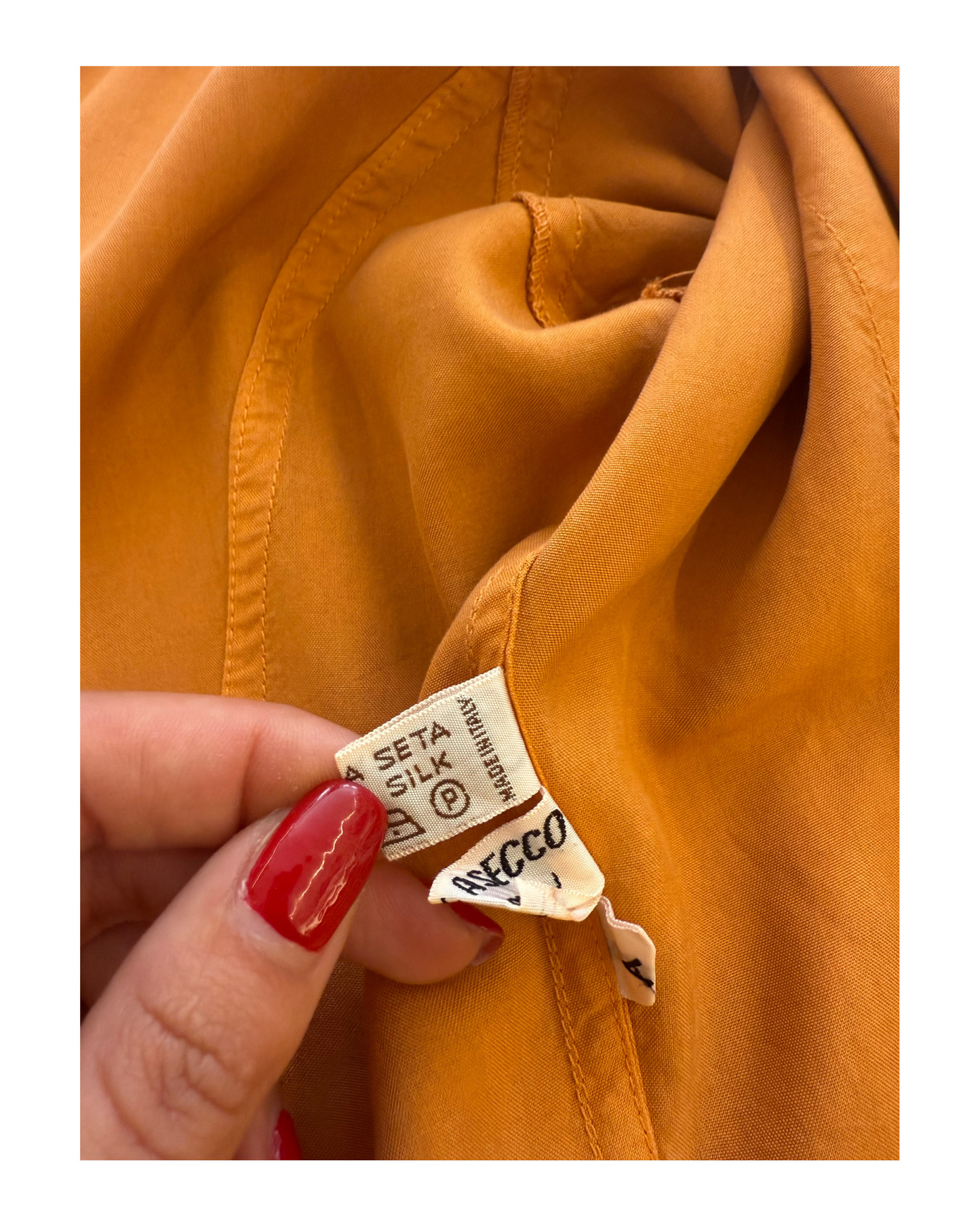 CAMICIA ASPESI PURA SETA ARANCIONE