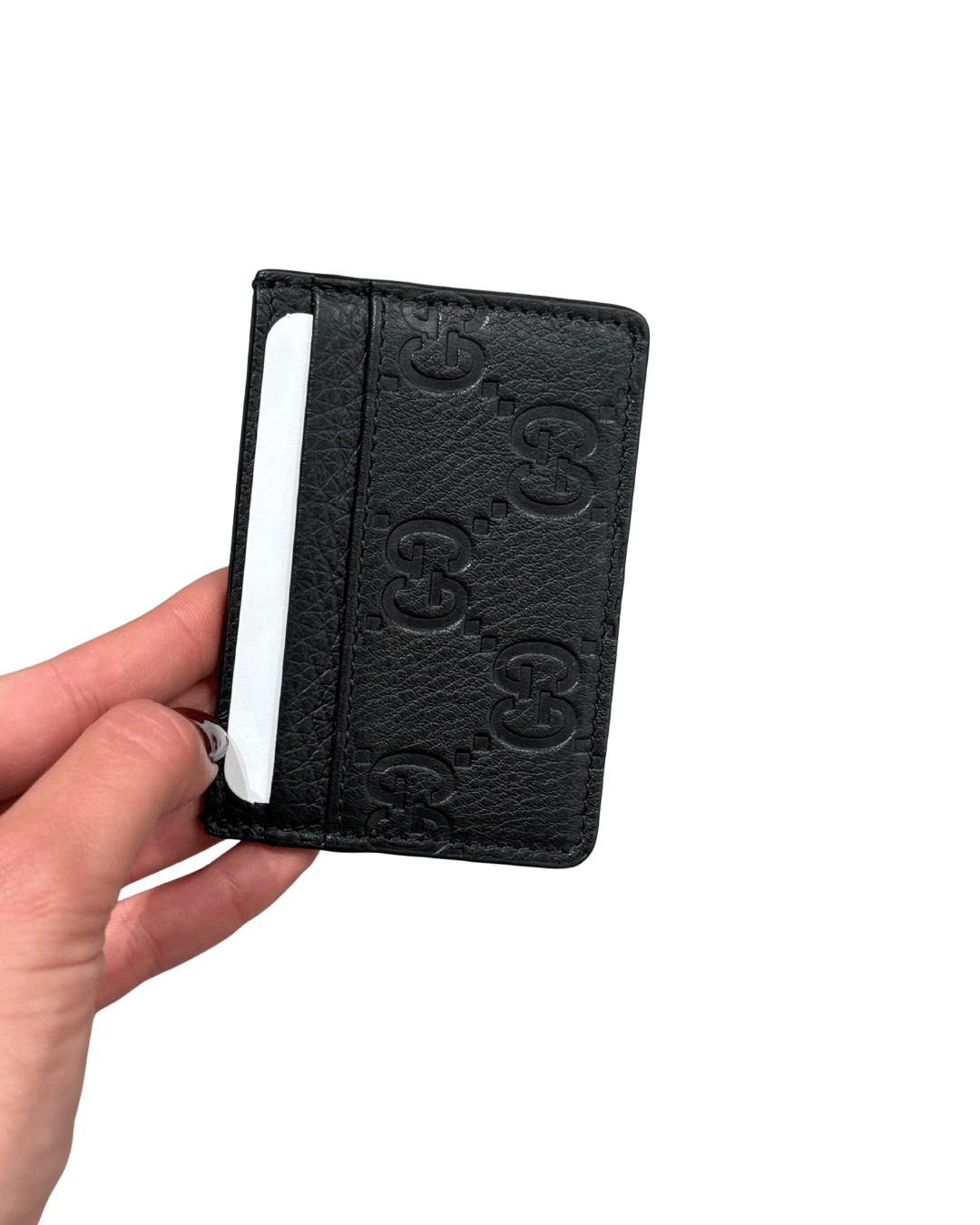 PORTACARTE GUCCI PELLE NERA