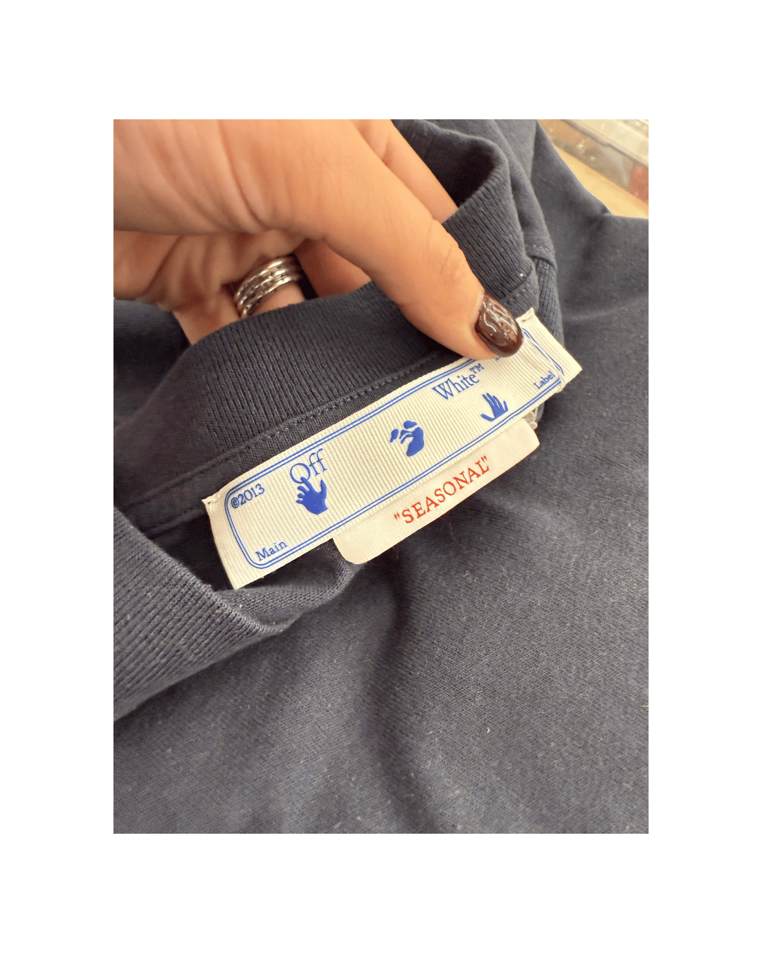 TSHIRT OFF WHITE BLU "SEASONAL"