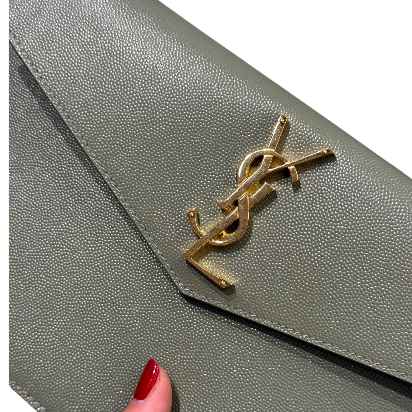 POCHETTE UPTOWN YSL VERDE SALVIA