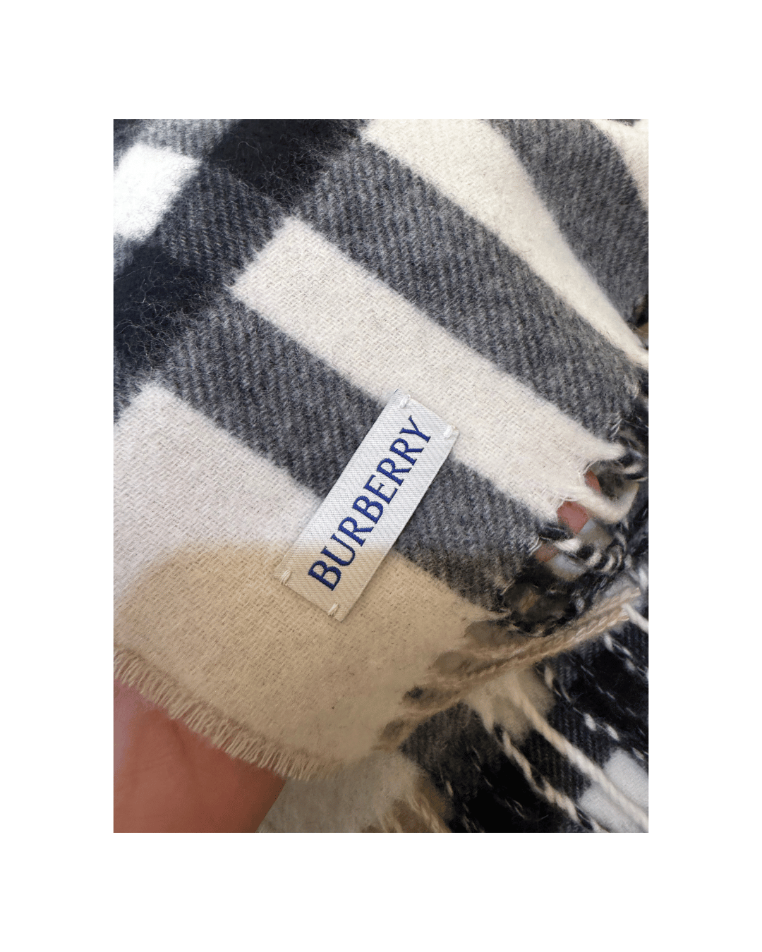 SCIARPA BURBERRY UNISEX CASHMERE CHECK BIFRONTE