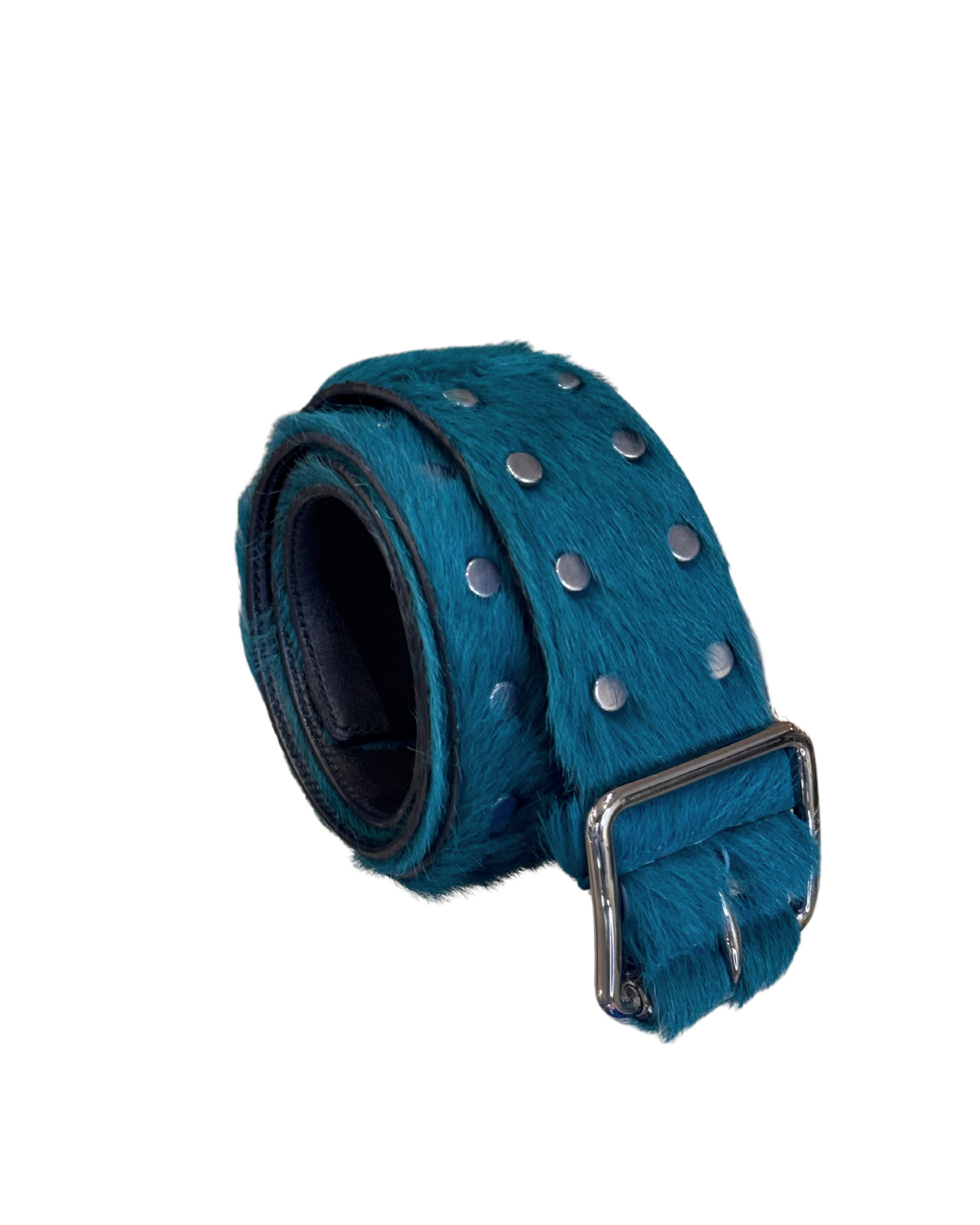 CINTURA PRADA PELO VERDE PETROLIO