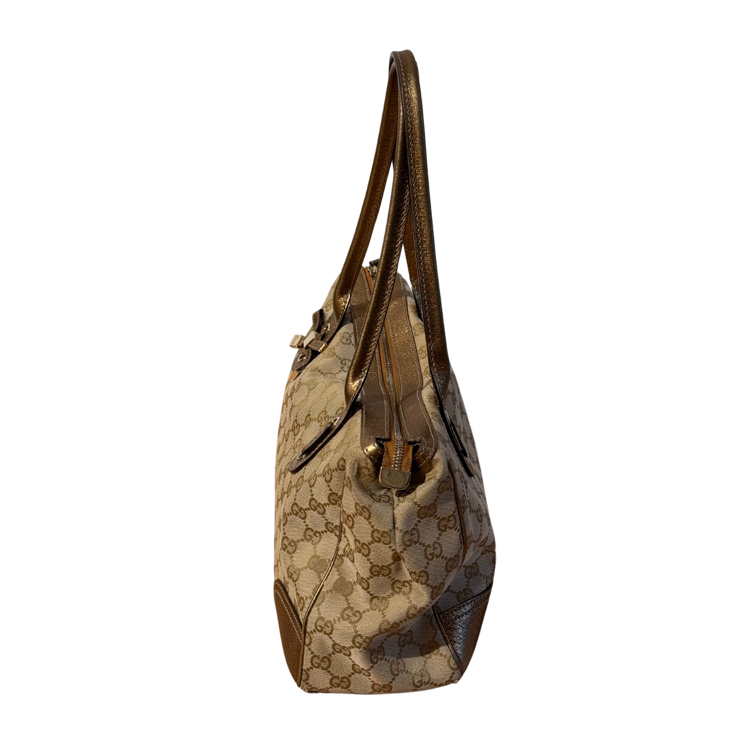 BORSA GUCCI MONOGRAM A SPALLA RIFINITURE ORO