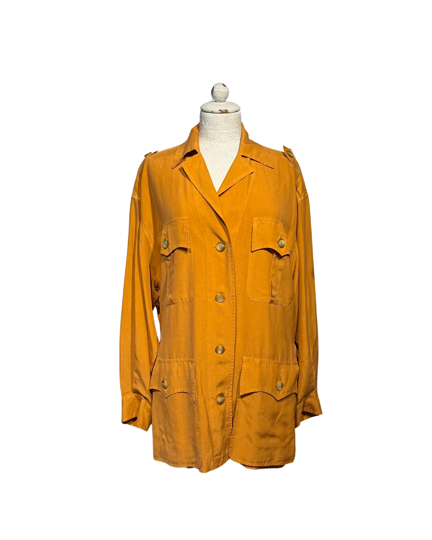 CAMICIA ASPESI PURA SETA ARANCIONE