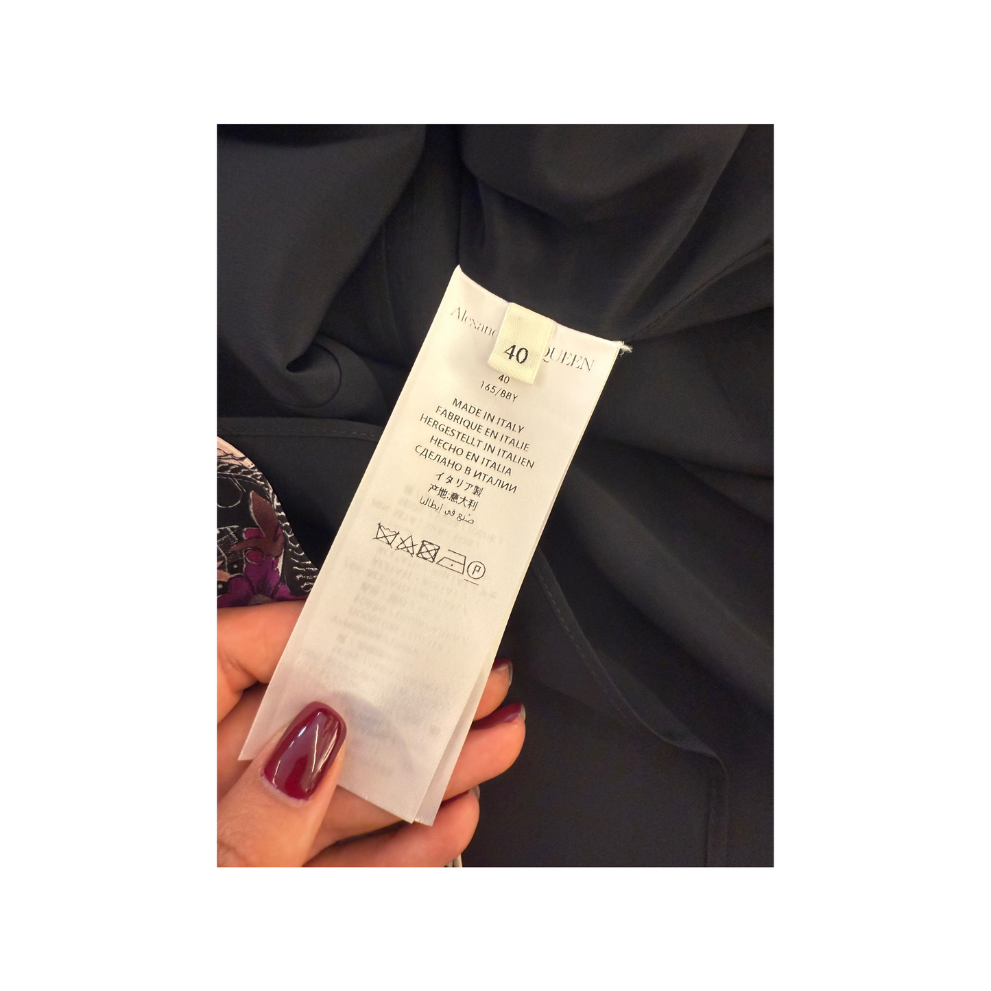 ABITO IN SETA STAMPATA ALEXANDER MCQUEEN