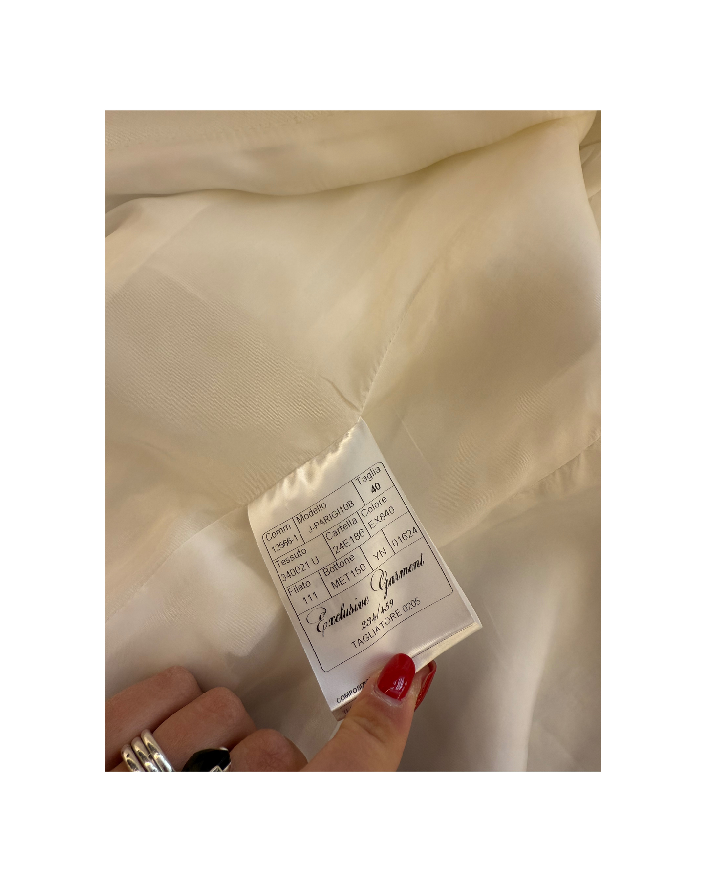 GIACCA TAGLIATORE BIANCA