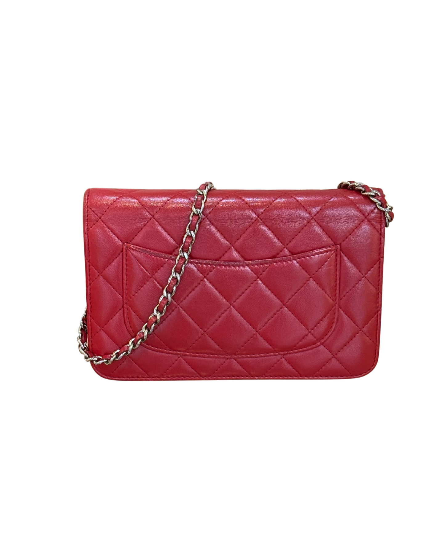 WALLET ON CHAIN CHANEL ROSSA