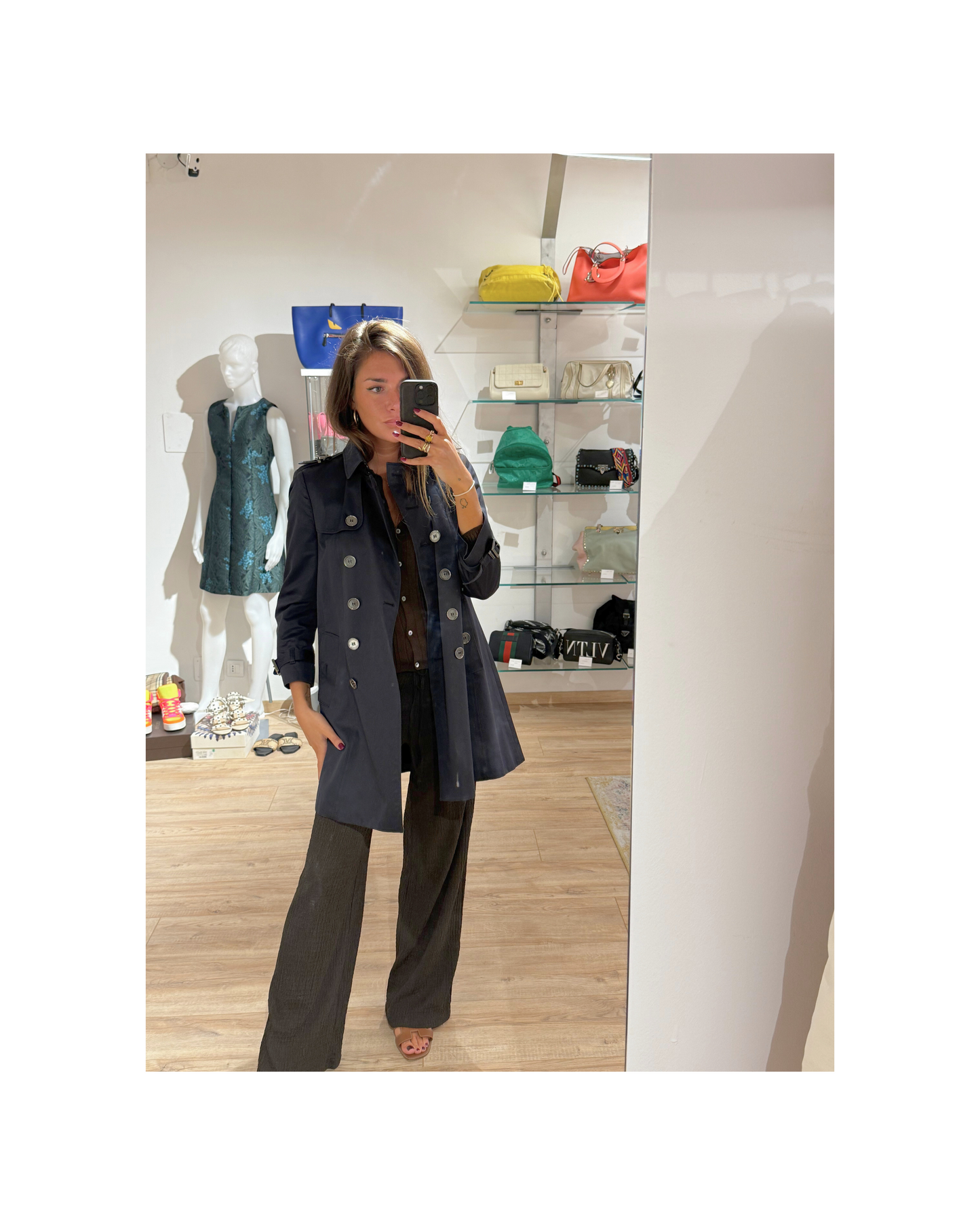 TRENCH BLU SCURO BURBERRY