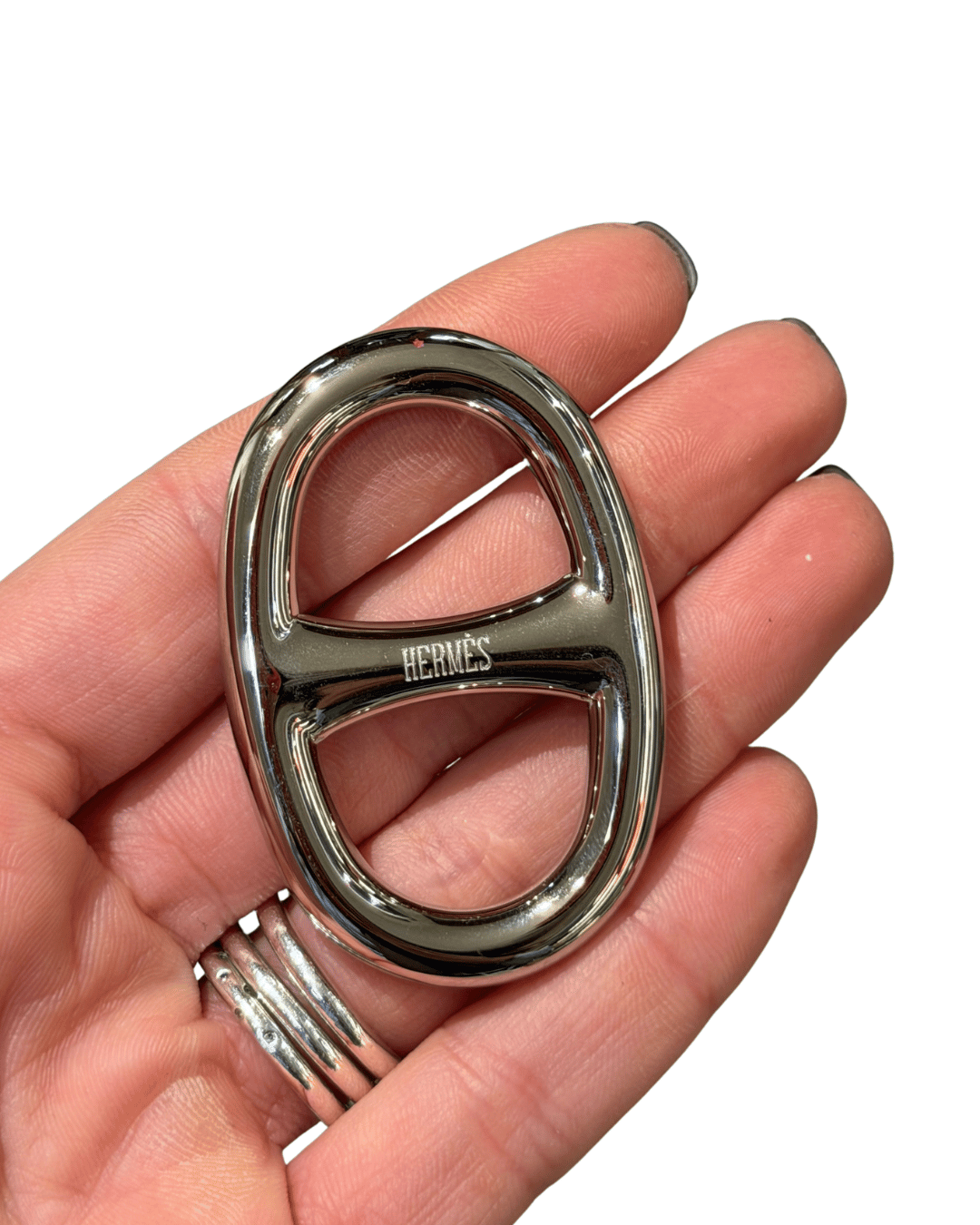 FERMA CARRE HERMES ARGENTATO