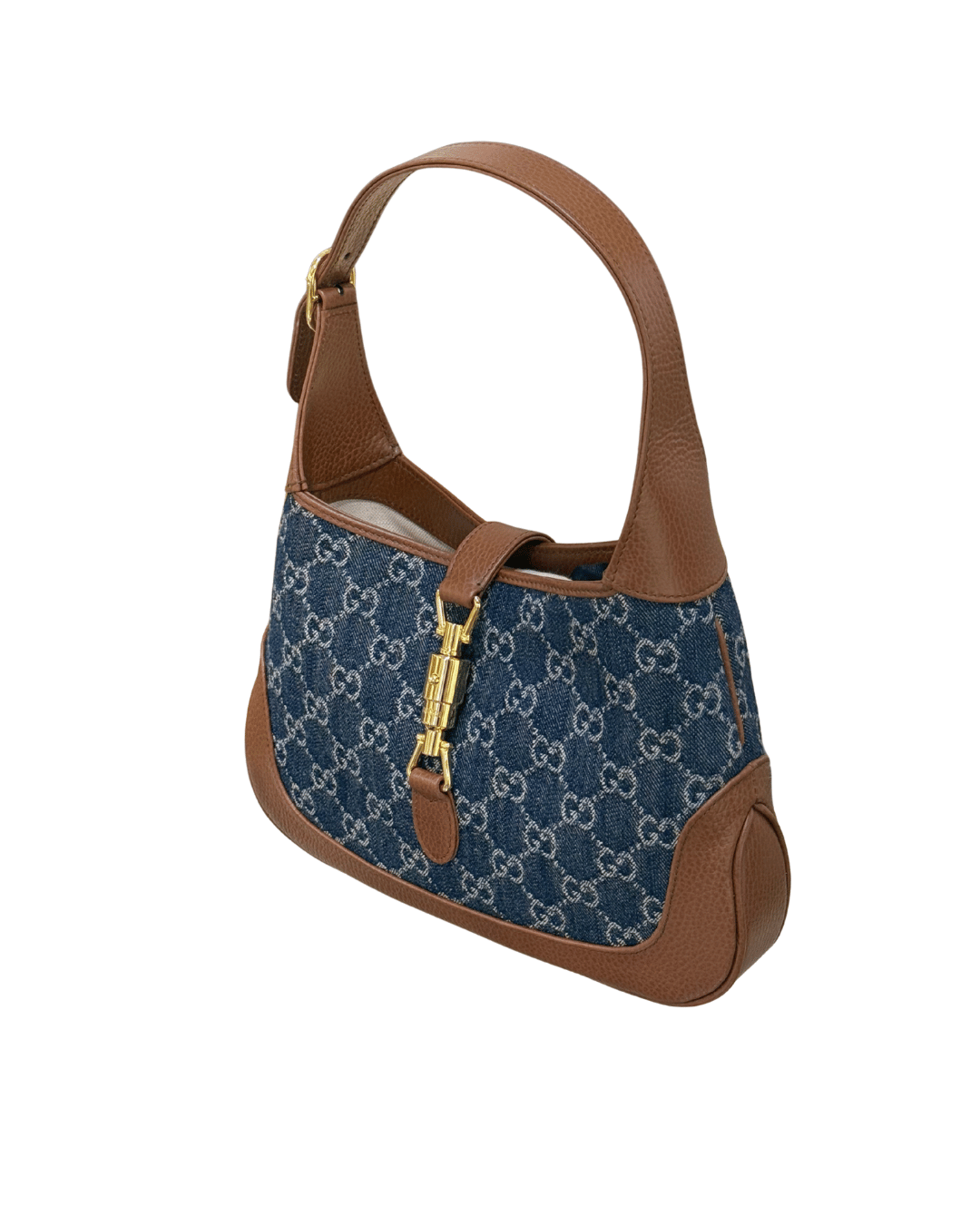 JACKIE GUCCI DENIM BLU RIFINITURE CUOIO