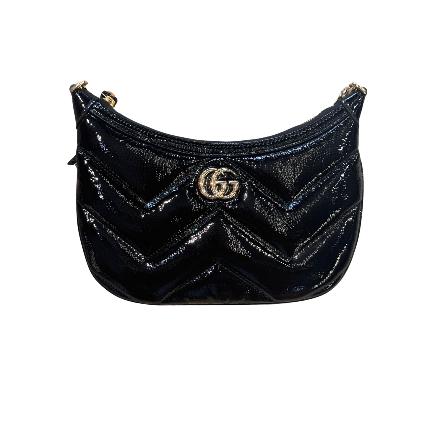 MEZZALUNA HOBO GUCCI VERNIS