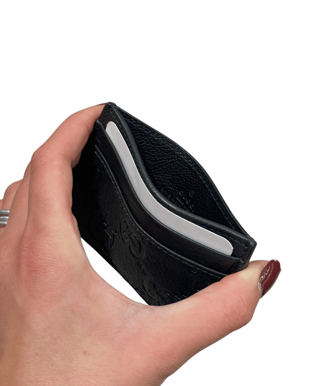 PORTACARTE GUCCI PELLE NERA