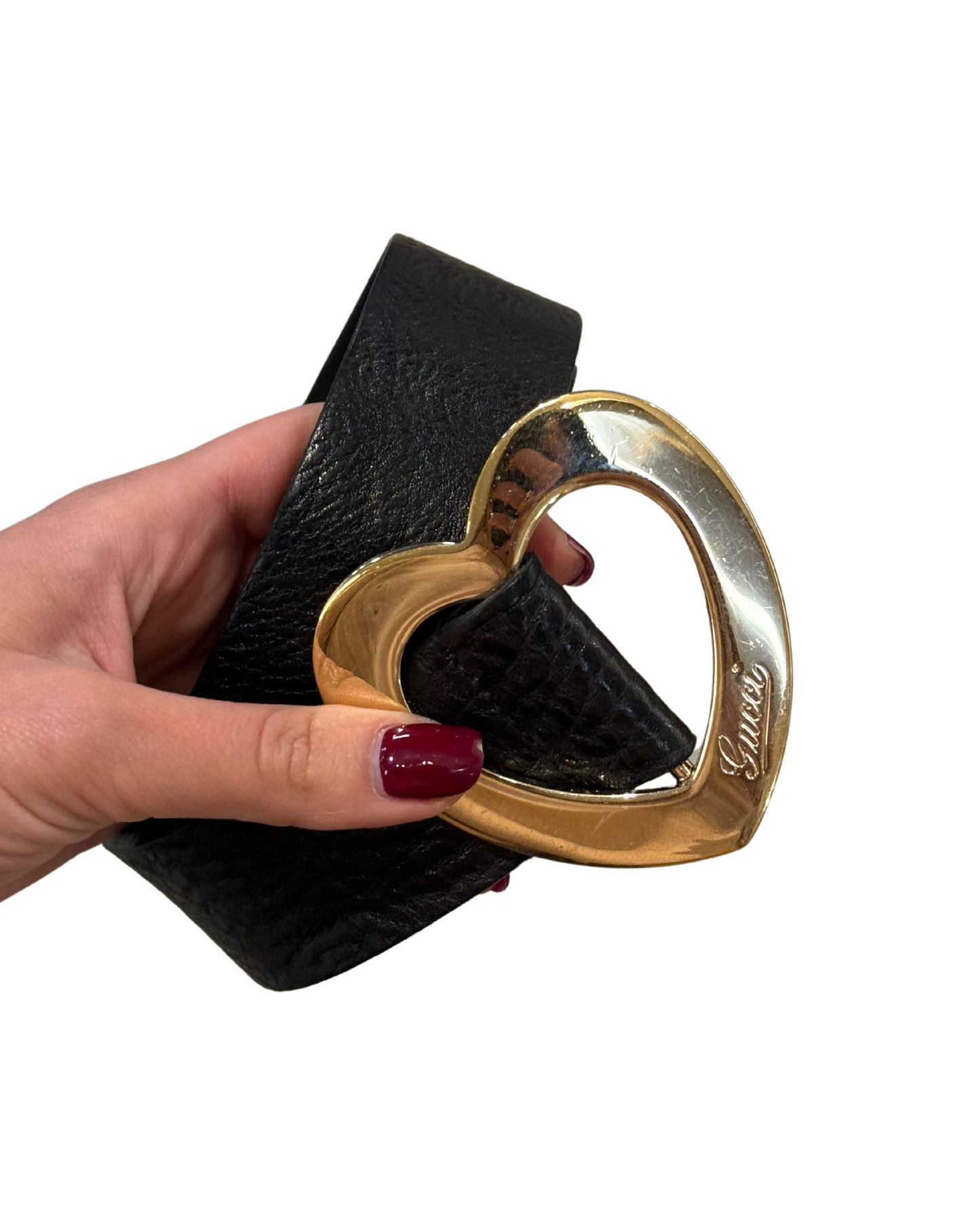 CINTURA GUCCI HARDWARE FORMA DI CUORE