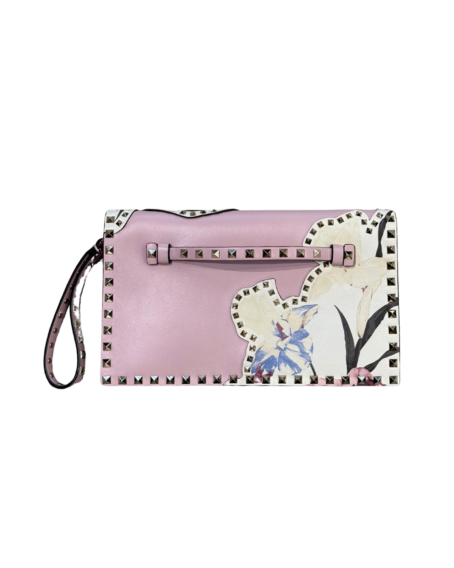 POCHETTE VALENTINO ROSA CON STAMPA FIORI