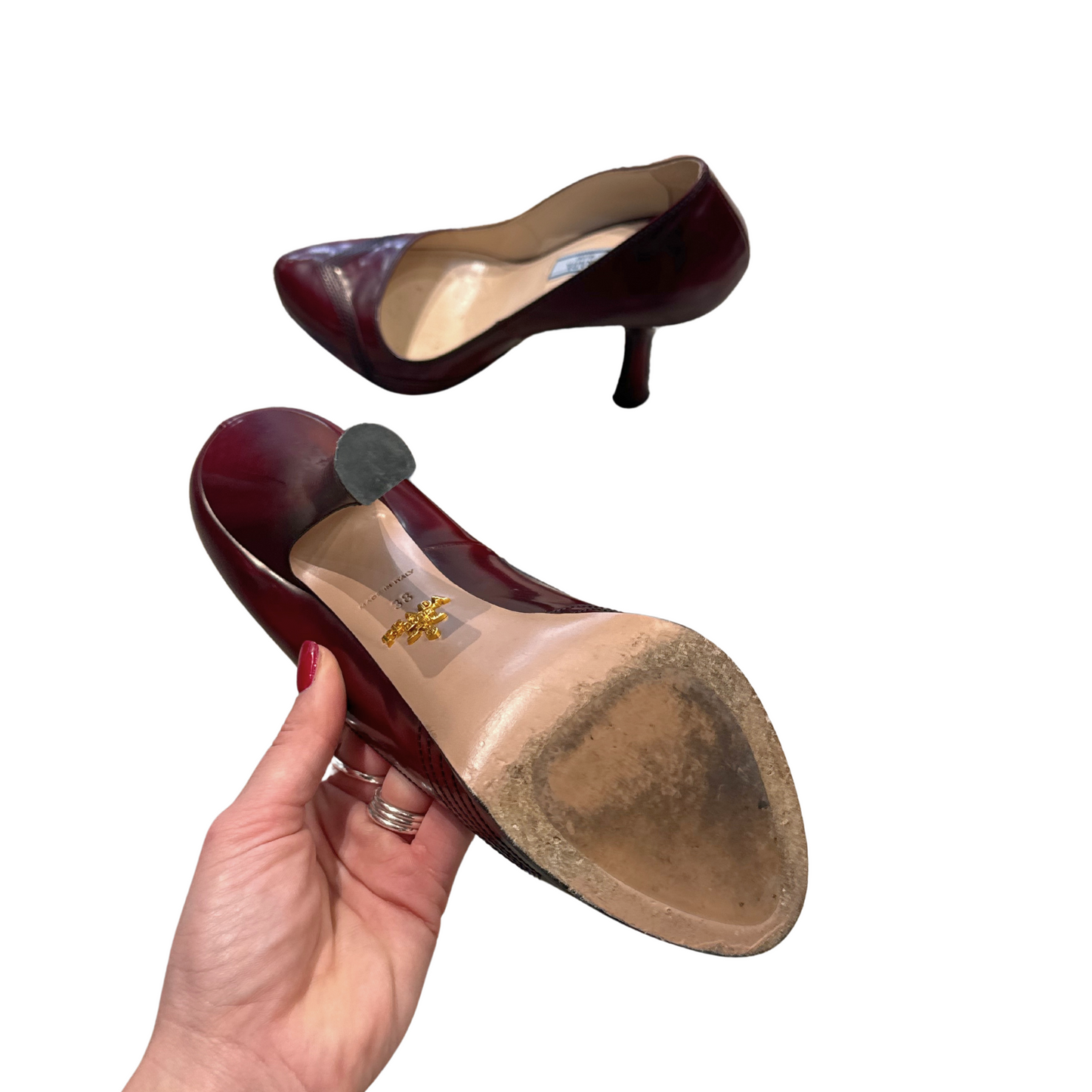 DECOLLETE PRADA BORDEAUX nr38