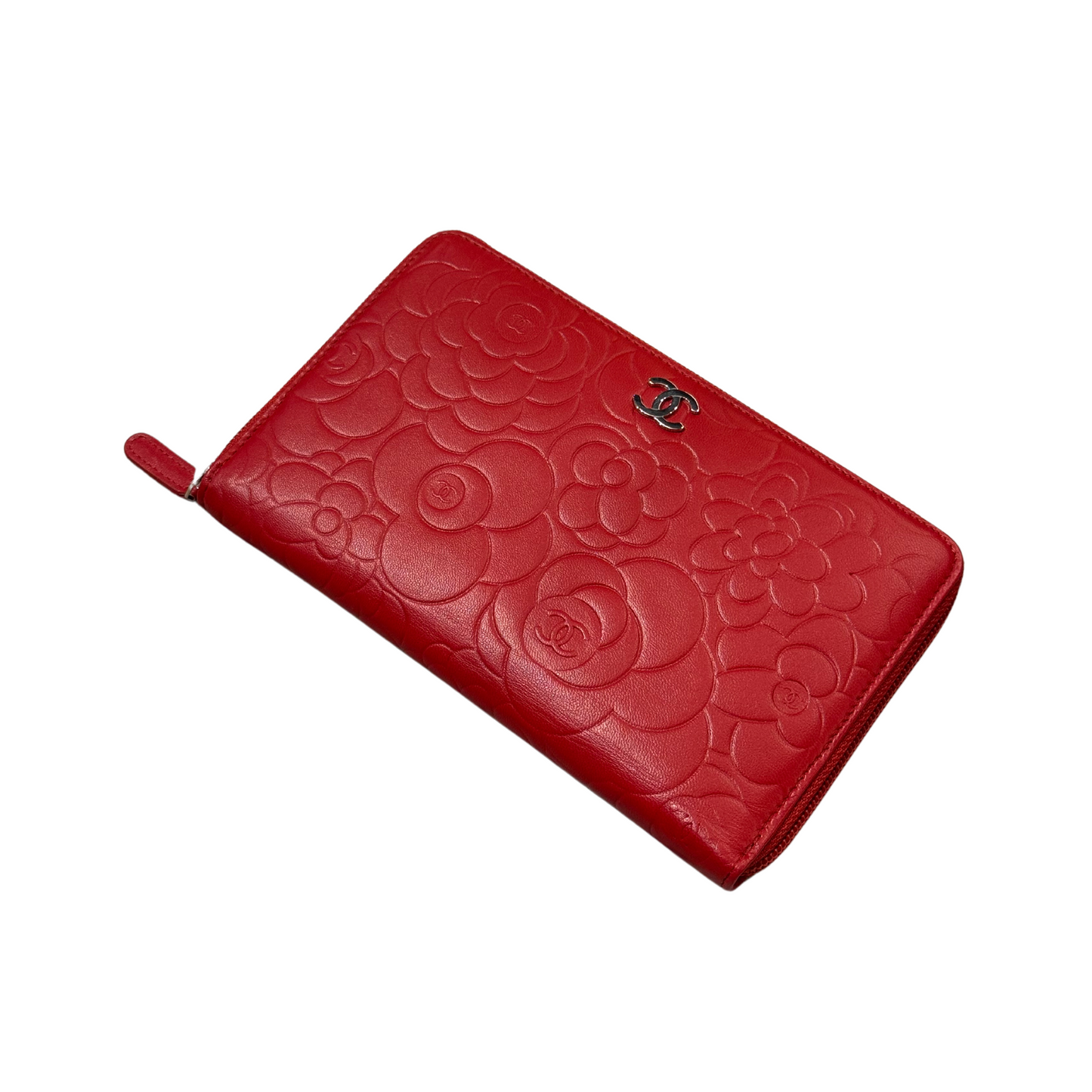 PORTAFOGLIO CHANEL CAMELIA ROSSO