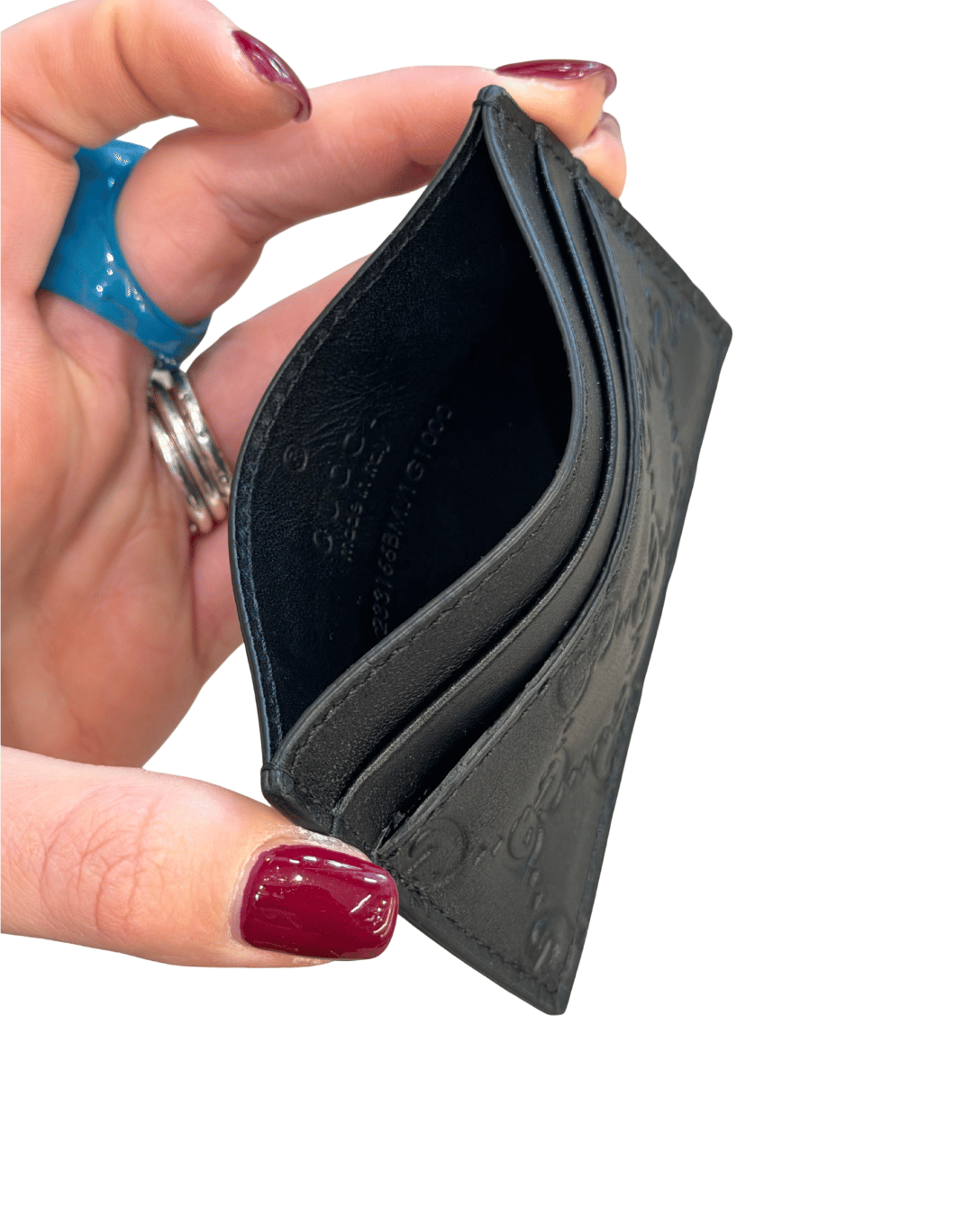 PORTACARTE GUCCI PELLE NERA