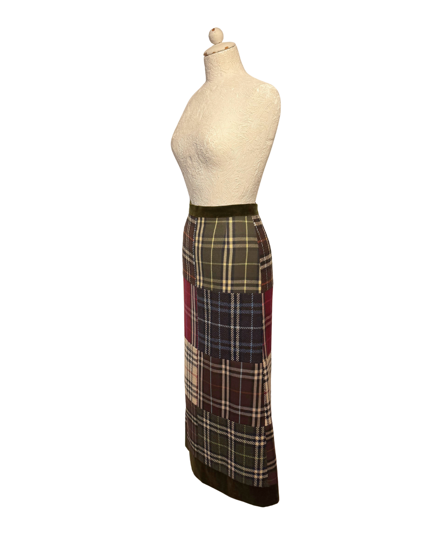 GONNA LUNGA PATCHWORK BURBERRY